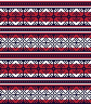 Christmas Fair Isle Seamless Pattern Background Stock Illustration
