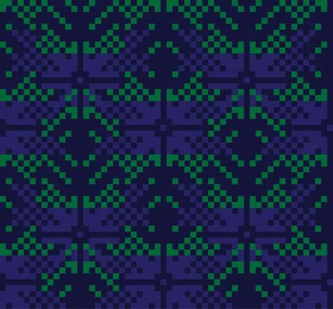 Christmas Fair Isle Seamless Pattern Background Stock Illustration