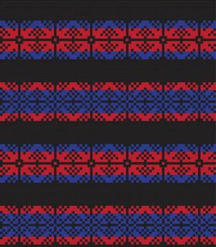 Christmas Fair Isle Seamless Pattern Background Stock Illustration