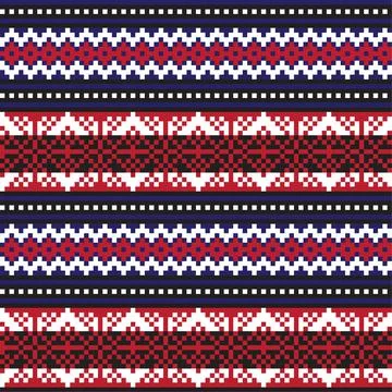 Christmas Fair Isle Seamless Pattern Background Stock Illustration