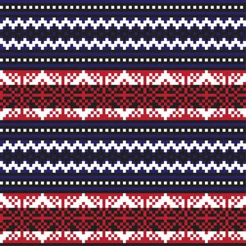 Christmas Fair Isle Seamless Pattern Background Stock Illustration