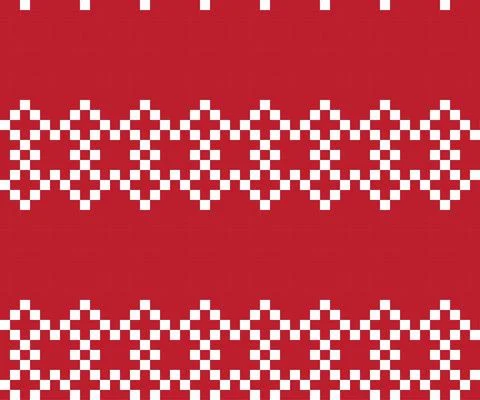 Christmas Fair Isle Seamless Pattern Background Stock Illustration