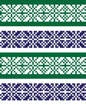 Christmas Fair Isle Seamless Pattern Background Stock Illustration