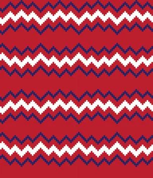 Christmas Fair Isle Seamless Pattern Background Stock Illustration