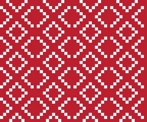 Christmas Fair Isle Seamless Pattern Background Stock Illustration