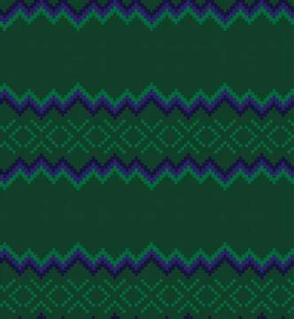 Christmas Fair Isle Seamless Pattern Background Stock Illustration