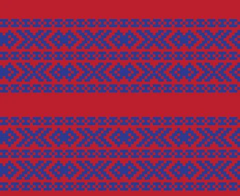 Christmas Fair Isle Seamless Pattern Background Stock Illustration