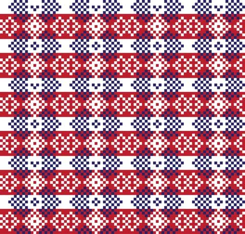 Christmas Fair Isle Seamless Pattern Background Stock Illustration