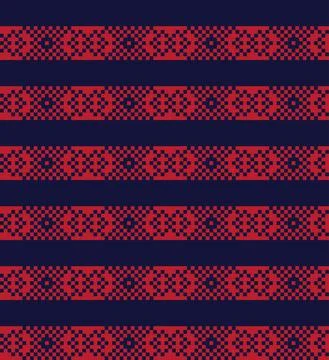 Christmas Fair Isle Seamless Pattern Background Stock Illustration