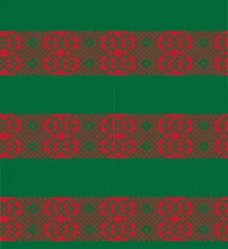 Christmas Fair Isle Seamless Pattern Background Stock Illustration