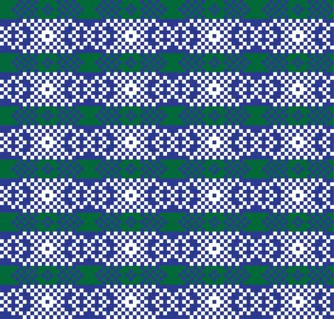 Christmas Fair Isle Seamless Pattern Background Stock Illustration