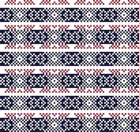 Christmas Fair Isle Seamless Pattern Background Stock Illustration