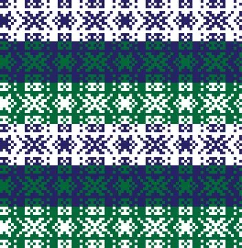 Christmas Fair Isle Seamless Pattern Background Stock Illustration
