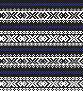 Christmas Fair Isle Seamless Pattern Background Stock Illustration