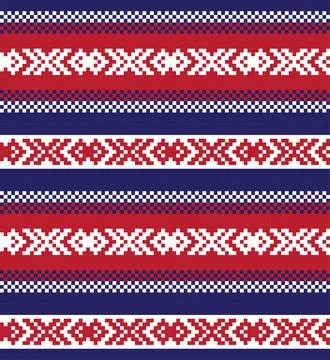 Christmas Fair Isle Seamless Pattern Background Stock Illustration