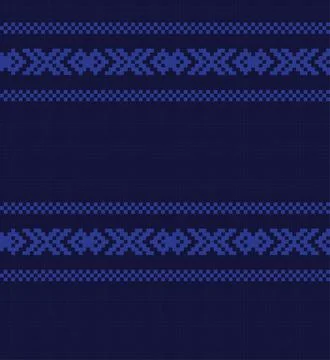 Christmas Fair Isle Seamless Pattern Background Stock Illustration