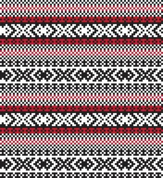 Christmas Fair Isle Seamless Pattern Background Stock Illustration