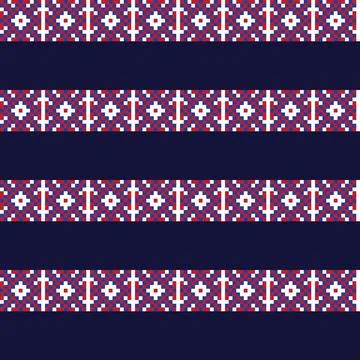 Christmas Fair Isle Seamless Pattern Design Stock Illustration