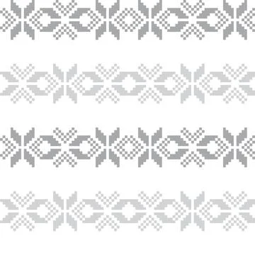 Christmas Fair Isle Seamless Pattern Design Illustrazione stock