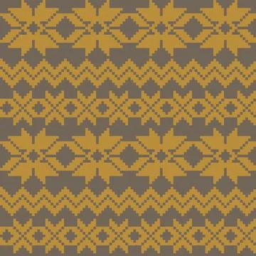 Christmas Fair Isle Seamless Pattern Design Illustrazione stock