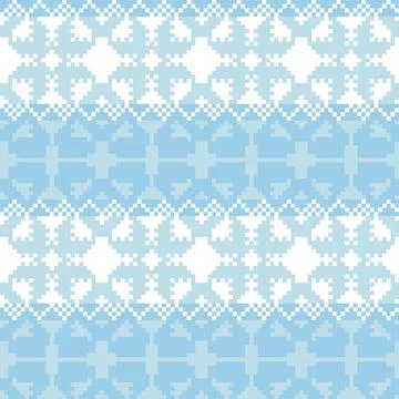 Christmas Fair Isle Seamless Pattern Design Stock Illustration