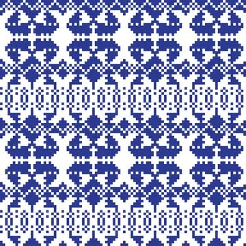 Christmas Fair Isle Seamless Pattern Design Stock Illustration