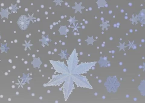 Christmas falling snow isolated background. Xmas snow flake pattern. Snowfall Stock Illustration