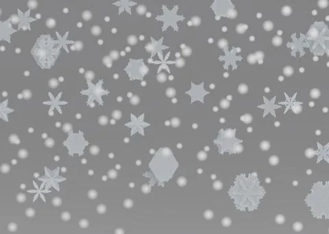 Christmas falling snow isolated background. Xmas snow flake pattern. Snowfall Stock Illustration