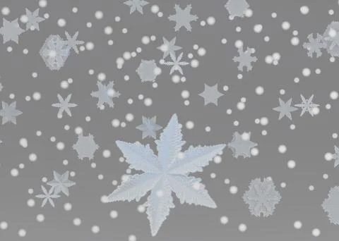 Christmas falling snow isolated background. Xmas snow flake pattern. Snowfall Stock Illustration