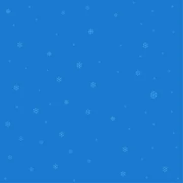 Christmas falling snowflake isolated on blue background. Stock Illustration