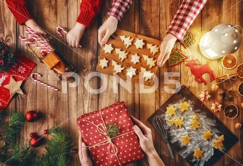 Christmas family traditions Stock Photos