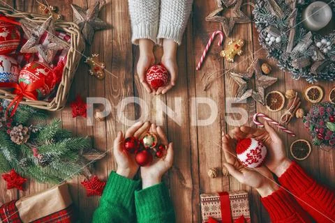 Christmas family traditions Stock Photos