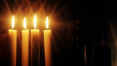 Christmas feeling with candles. Stock Footage 98939340