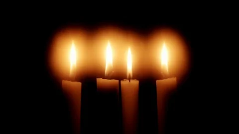 Christmas feeling with glowing candles. Stock Footage 98938478