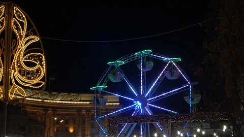 Christmas Ferris Wheel Stock Footage 122199567