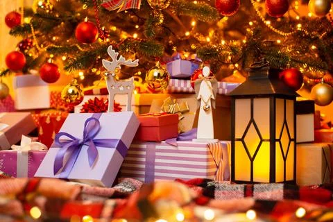 Christmas festive background Stock Photos