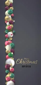 Christmas festive border Stock Illustration