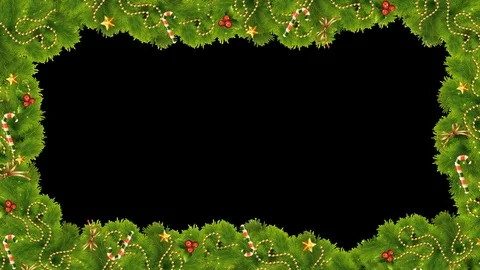 Christmas festive Frame Alpha Stock Footage 99171205
