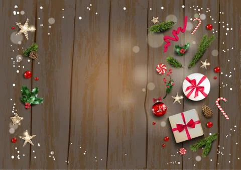 Christmas festive template. Stock Illustration