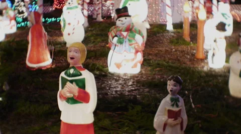 Christmas figurines Stock Footage 45525348