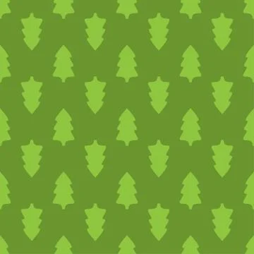 Christmas fir tree seamless pattern Stock Illustration