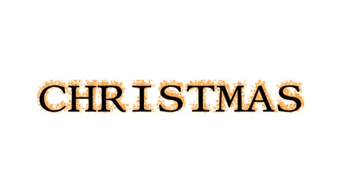 Christmas fire text effect white isolated background Stock Footage 138071834