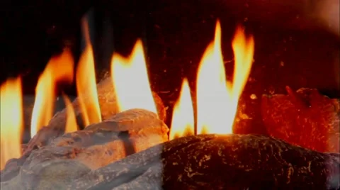 Christmas fireplace Stock Footage 45296919