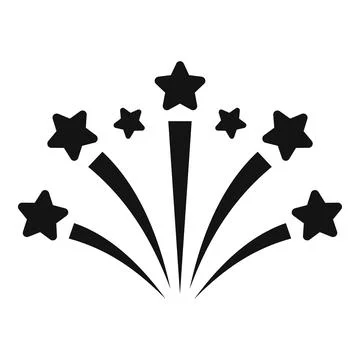 Christmas firework icon simple vector. Celebrate event Stock Illustration