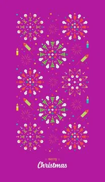 Christmas fireworks pattern Stock Illustration