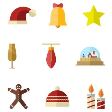 Christmas Flat Design Icon Stock Illustration