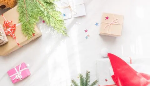 Christmas flat lay Stock Photos