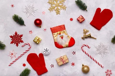 Christmas flat lay Foto stock