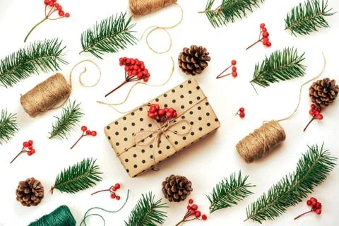 Christmas flat lay Foto stock