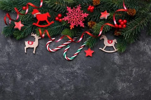 Christmas flat lay Stock Photos